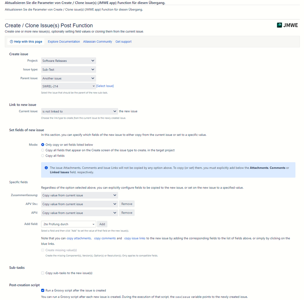 Arbeitsablaufübergang aktualisieren Create _ Clone issue(s) (JMWE app) Function _2023-07-17_16-36-41.png