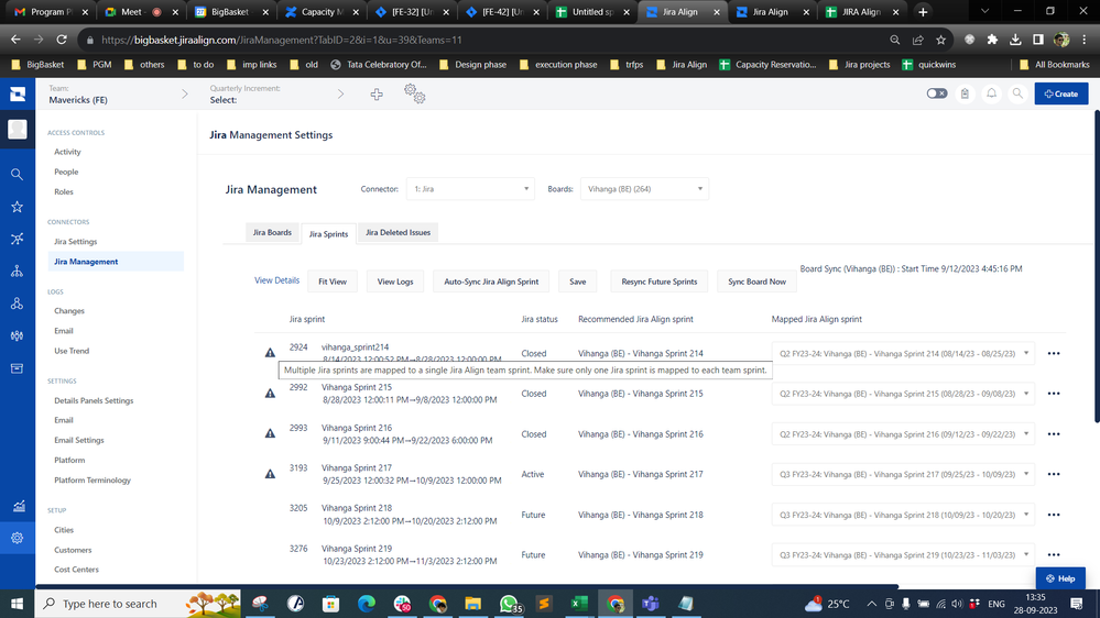 multiple jira align sprints are mapped to a signle jira align team sprint.png